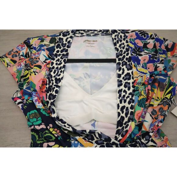 Johnny Was CSW7620 Women's Sz S Multi Layla Floral Wrap Tankini Top - Picture 3 of 9